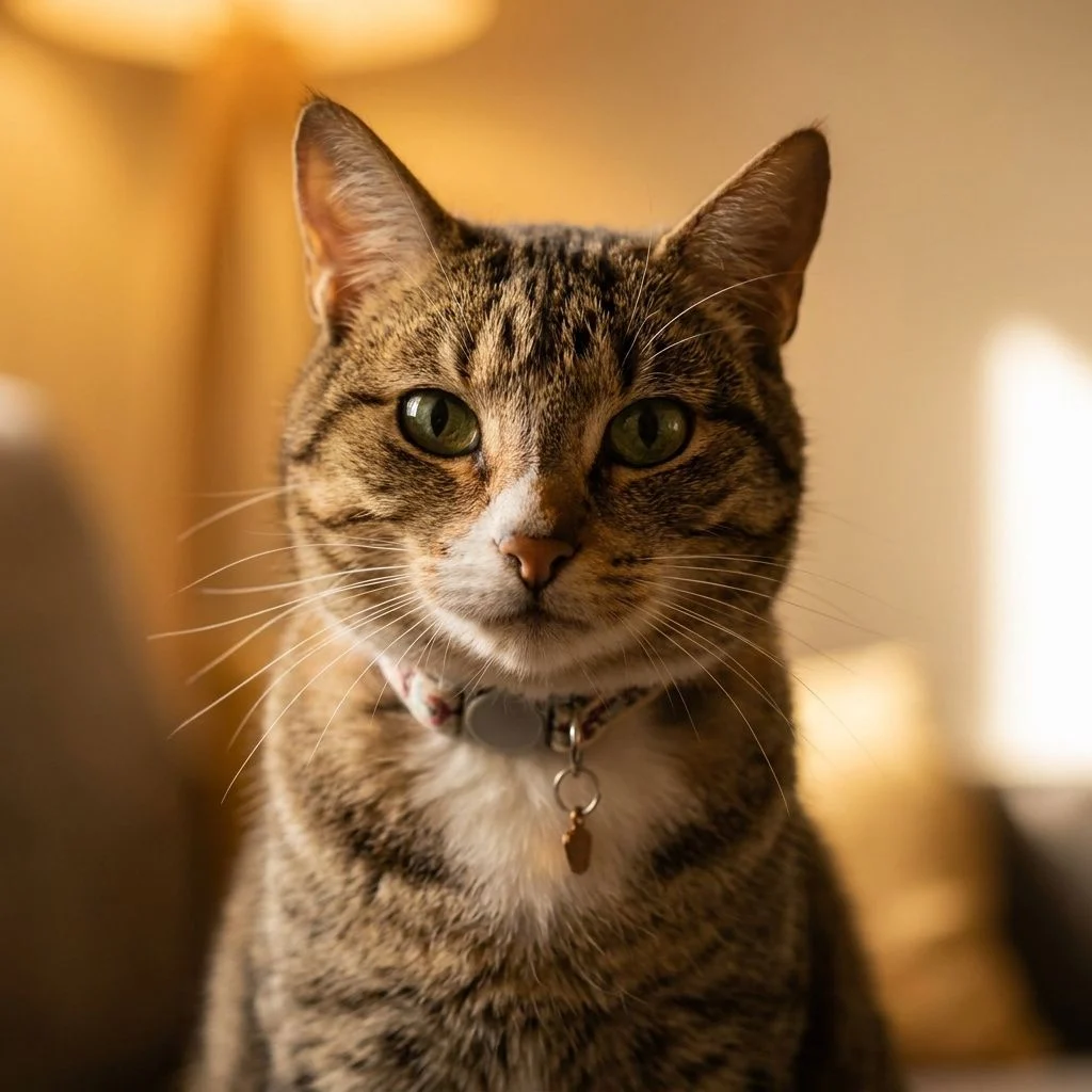 Warm Editorial — Studio Cat subject